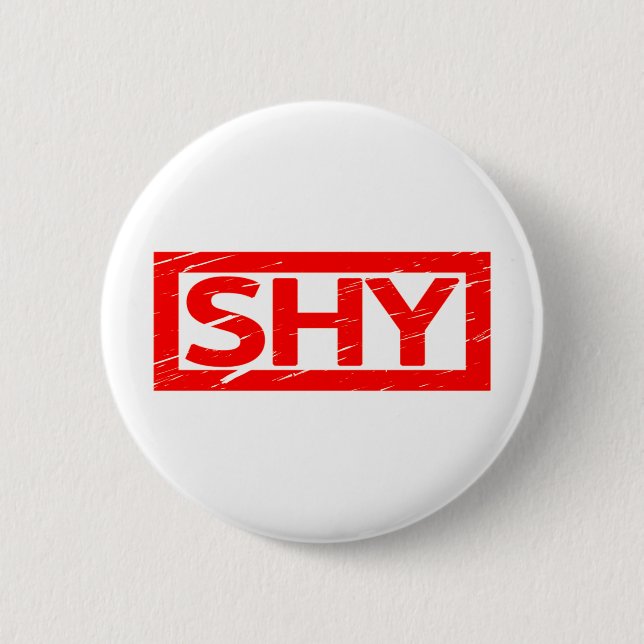 Badge Rond 5 Cm Timbre timide (Devant)