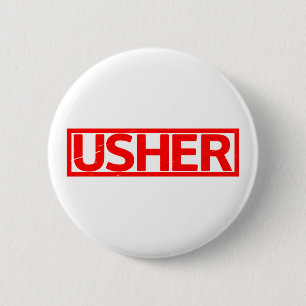 Badge Rond 5 Cm Timbre Usher