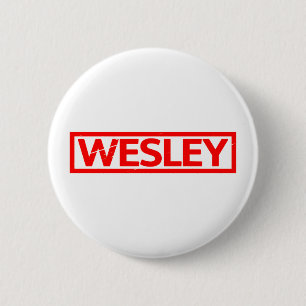 Badge Rond 5 Cm Timbre Wesley