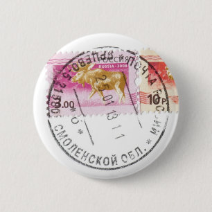 Badge Rond 5 Cm Timbres russes