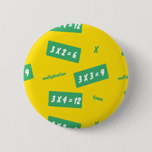 Badge Rond 5 Cm Times three yellow learning