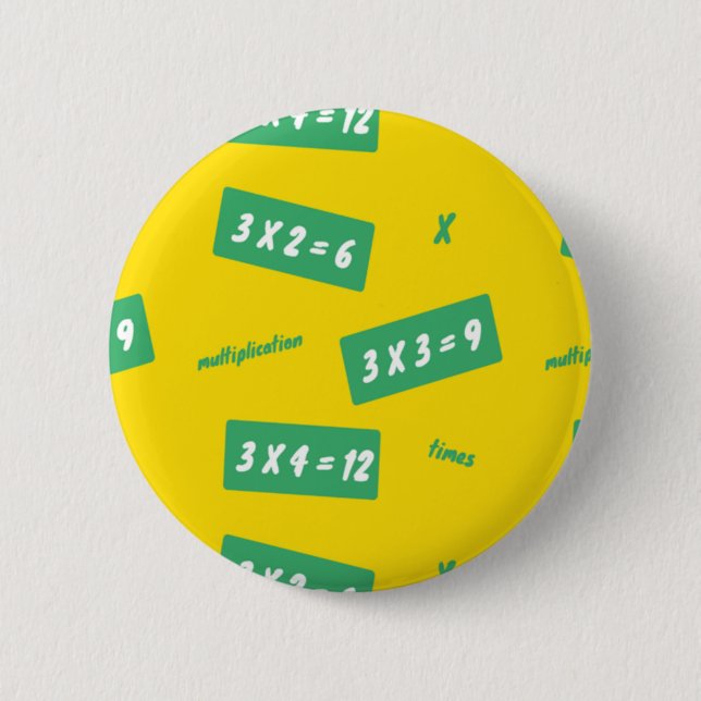 Badge Rond 5 Cm Times three yellow learning (Devant)