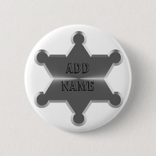 Badge Rond 5 Cm Tin Star Sheriff