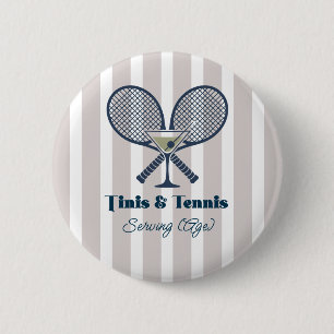 Badge Rond 5 Cm Tinis & Tennis Country Club Soirée Prépa
