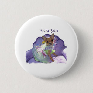 Badge Rond 5 Cm Tinkerbell la "reine de drame ! "