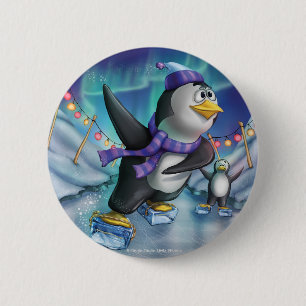 Badge Rond 5 Cm Tintement de tintement peu de bouton de pingouin