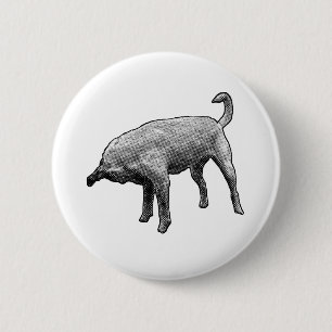Badge Rond 5 Cm Tiny Turned Head Terrier