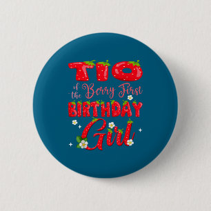 Badge Rond 5 Cm Tio de la fille du premier anniversaire de la baie