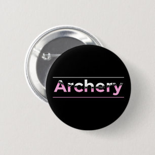 Badge Rond 5 Cm Tir à l'arc Art moderne minimaliste - Arche rose