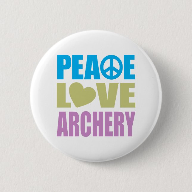Badge Rond 5 Cm Tir à l'arc d'amour de paix (Devant)