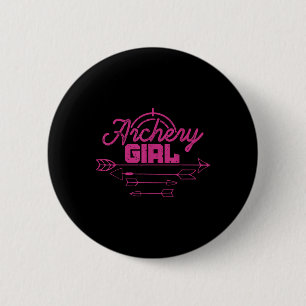 Badge Rond 5 Cm Tir à l'arc Fille drôle Bow Archer Archer Bowhunin