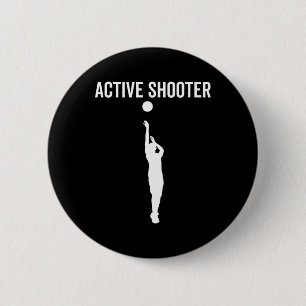 Badge Rond 5 Cm Tir actif Bysketbyll Fun Sport Lover Humour 1