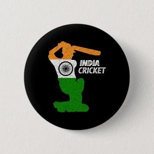Badge Rond 5 Cm Tir aux limites de l'équipe de cricket d'Inde avec