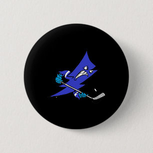 Badge Rond 5 Cm Tir frappé rapide Bolt de hockey sur glace 