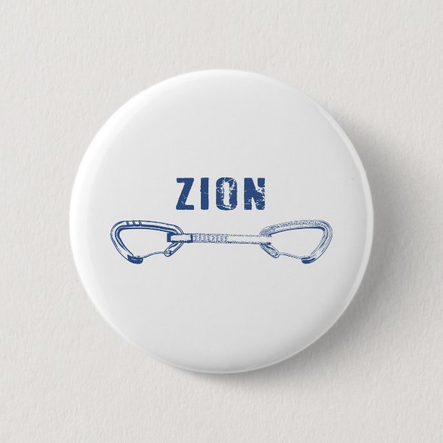 Badge Rond 5 Cm Tirage rapide pour l'escalade à Zion (Devant)
