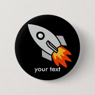 Badge Rond 5 Cm Tirer sur des cadeaux de fusée