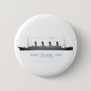 Badge Rond 5 Cm Titanic 1912 1