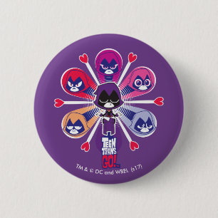 Badge Rond 5 Cm Titans Ados, partez !   Emoticlones de Raven