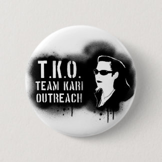 Badge Rond 5 Cm TKO - Pochoir noir