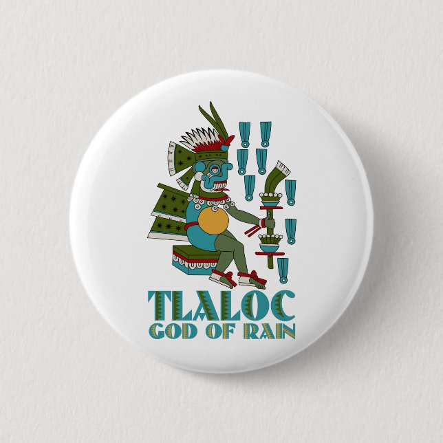 Badge Rond 5 Cm Tlaloc (Devant)
