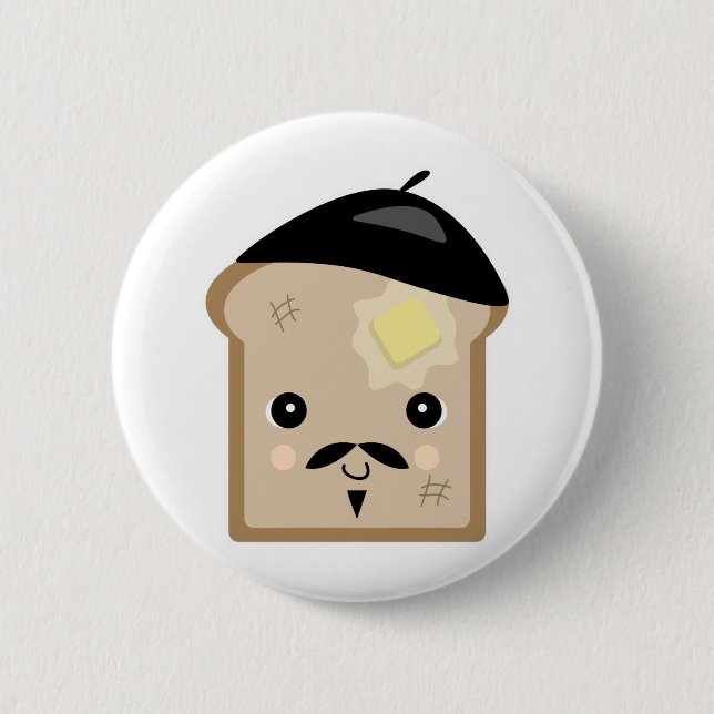 Badge Rond 5 Cm toast (Devant)