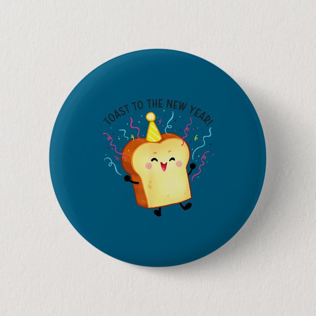 Badge Rond 5 Cm Toast To The New Year Pun  (Devant)