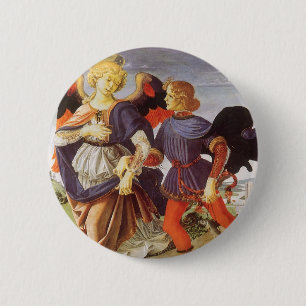 Badge Rond 5 Cm Tobias and the Angel by Andrea del Verrocchio