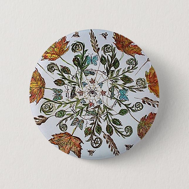 Badge Rond 5 Cm Toile d'araignée - araignée - fourmis et abeilles (Devant)