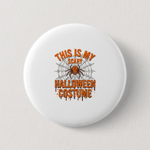 Badge Rond 5 Cm Toile d'araignée de costume d'Halloween effrayant 