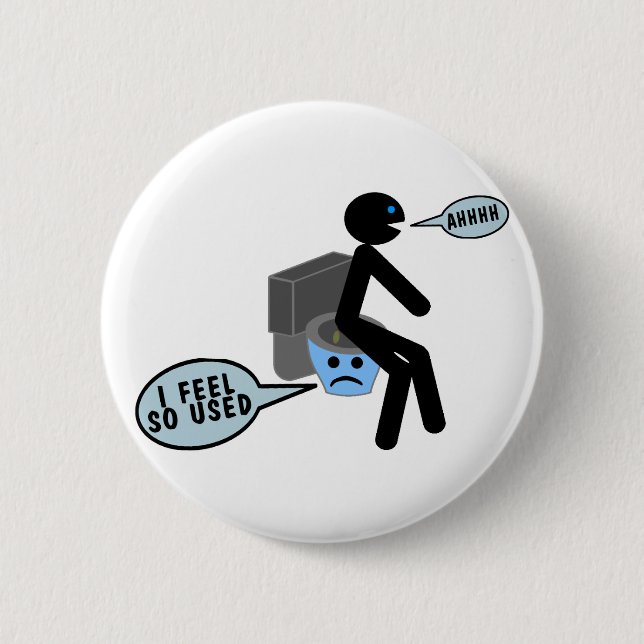 Badge Rond 5 Cm Toilettes usagées (Devant)