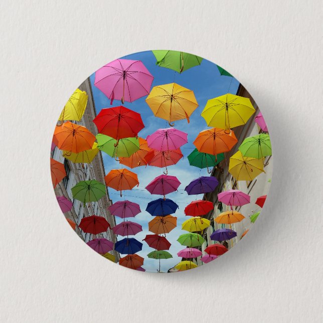 Badge Rond 5 Cm Toit de parapluies (Devant)