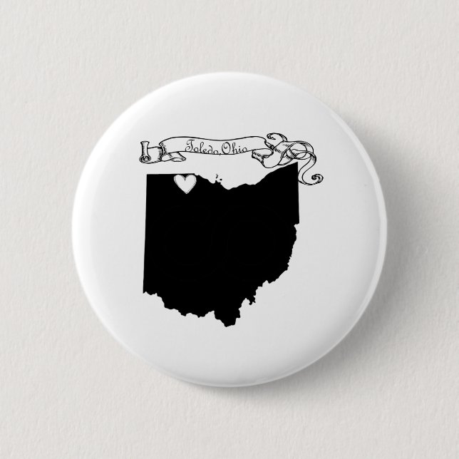 Badge Rond 5 Cm Toledo Ohio (Devant)