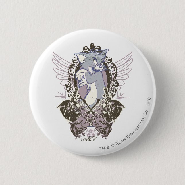 Badge Rond 5 Cm Tom Cat Outa Hell (Devant)