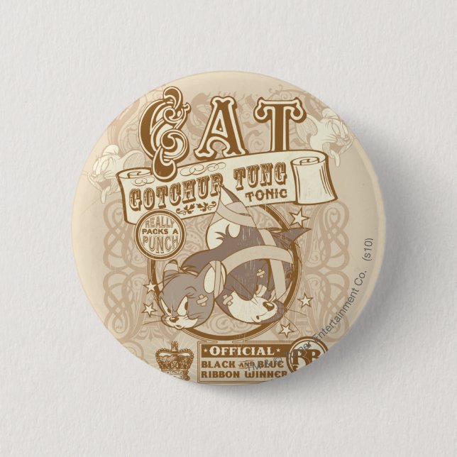 Badge Rond 5 Cm Tom Chat Gotchur Tung Tonique (Devant)