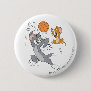 Badge Rond 5 Cm Tom et Jerry Basketball 1