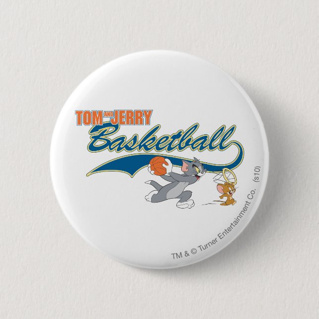 Badge Rond 5 Cm Tom et Jerry Basketball 5 (Devant)
