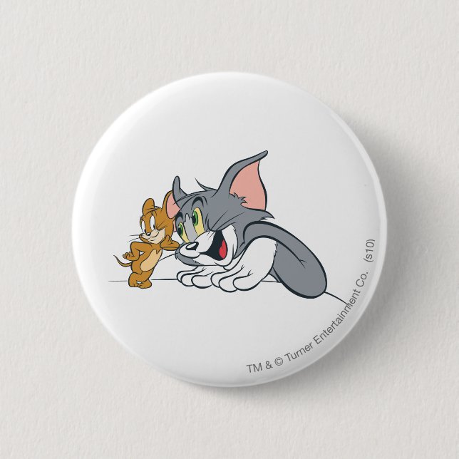 Badge Rond 5 Cm Tom et Jerry Best Buds (Devant)