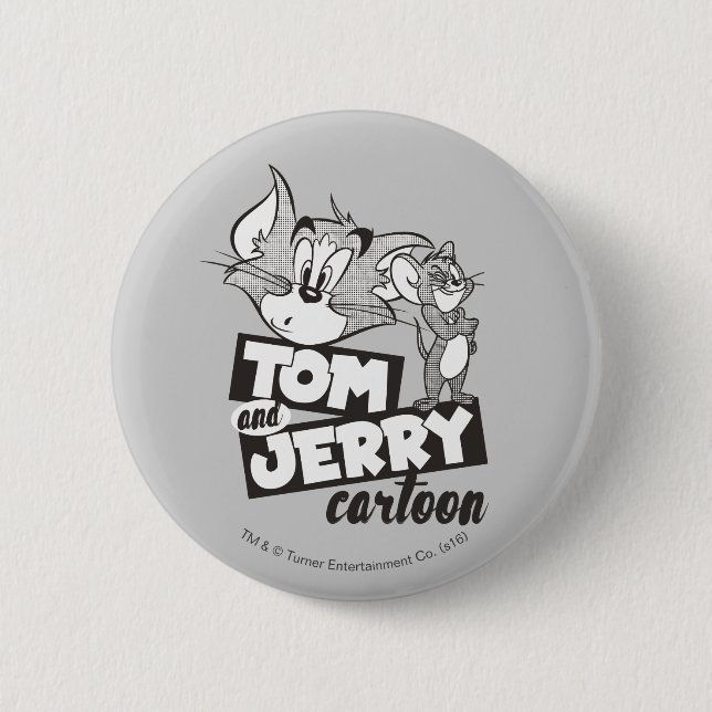 Badge Rond 5 Cm Tom Et Jerry | Carton Tom Et Jerry (Devant)