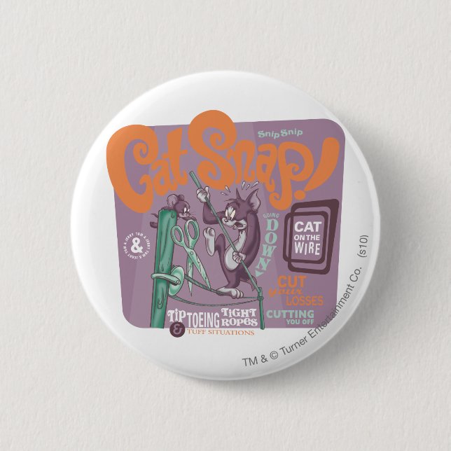 Badge Rond 5 Cm Tom et Jerry Cat Snap (Devant)