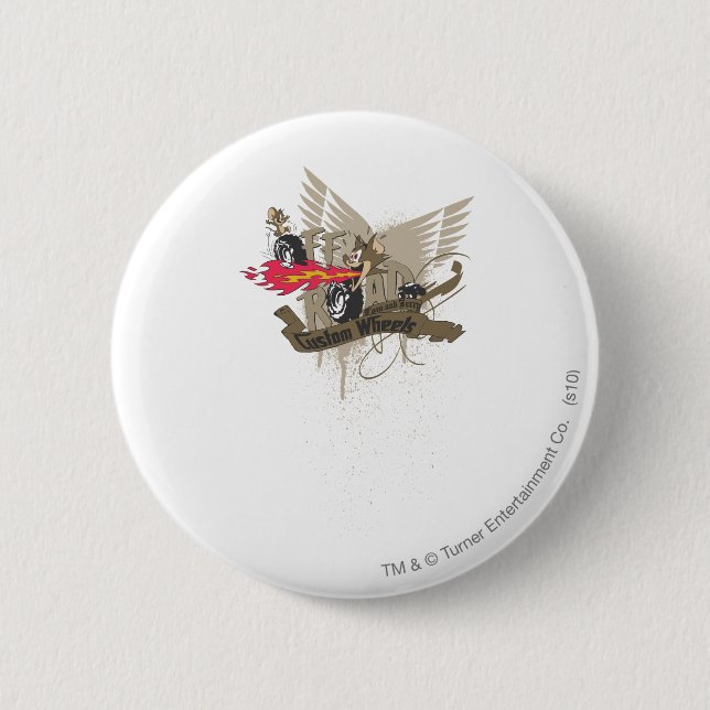 Badge Rond 5 Cm Tom et Jerry Custome Wheels (Devant)