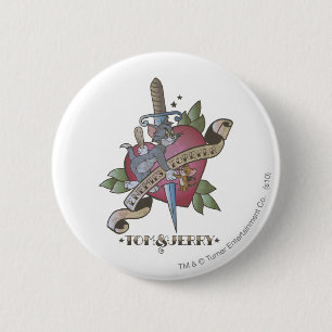 Badge Rond 5 Cm Tom et Jerry Ennemies pour toujours 2