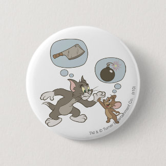 Badge Rond 5 Cm Tom et Jerry Evil Thoughts