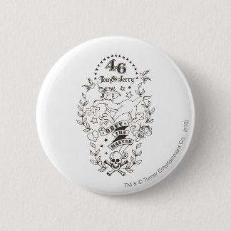 Badge Rond 5 Cm Tom et Jerry Obey Le Maître 1