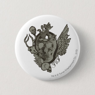 Badge Rond 5 Cm Tom et Jerry Skull