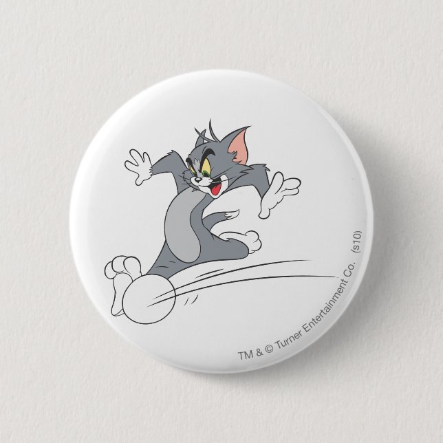 Badge Rond 5 Cm Tom et Jerry Soccer (Football) 3 (Devant)