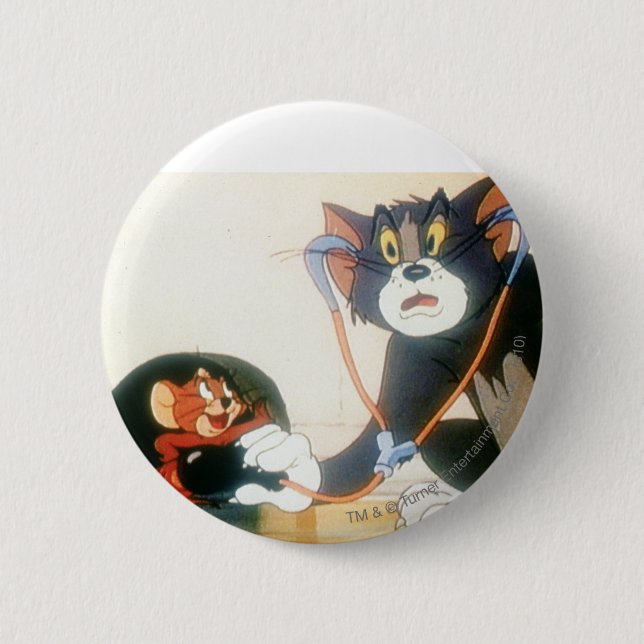 Badge Rond 5 Cm Tom Et Jerry Stethescope (Devant)