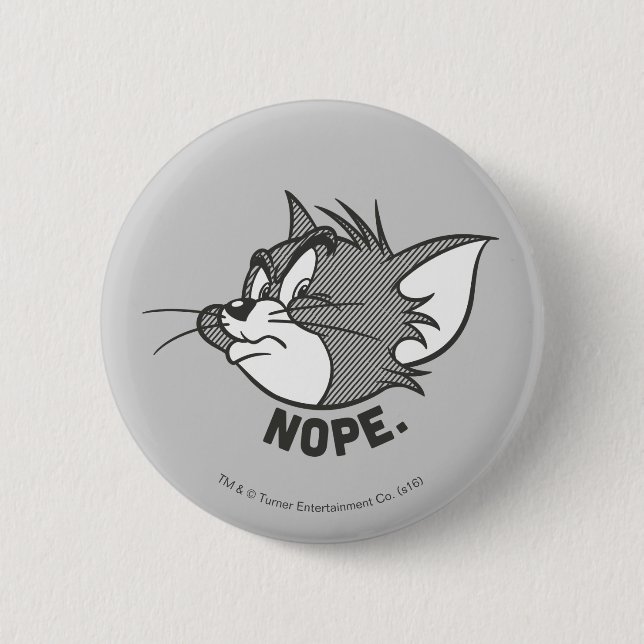 Badge Rond 5 Cm Tom Et Jerry | Tom Dit Non (Devant)