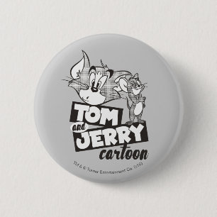 Badge Rond 5 Cm Tom et Jerry   Tom et bande dessinée de Jerry