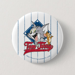 Badge Rond 5 Cm Tom et Jerry Tom et Jerry sur le diamant de