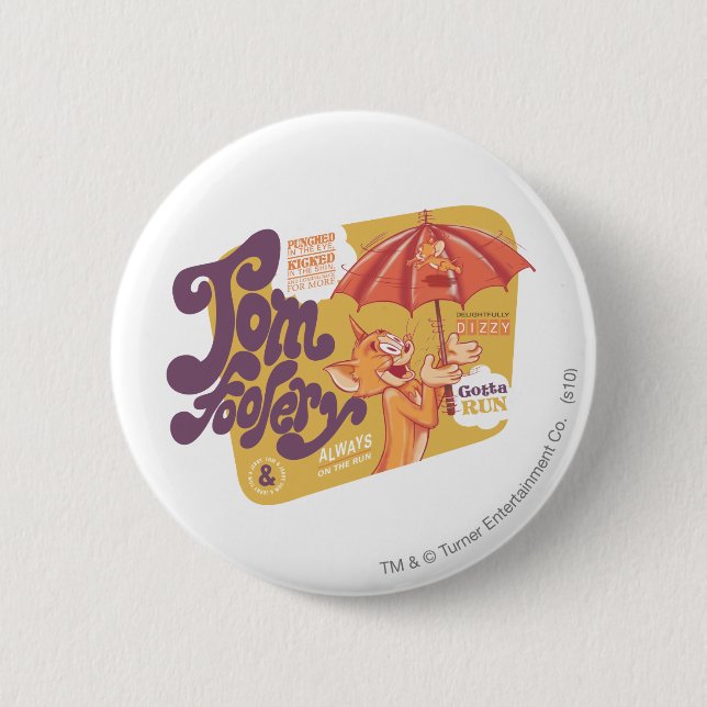 Badge Rond 5 Cm Tom et Jerry Tom Foolery (Devant)